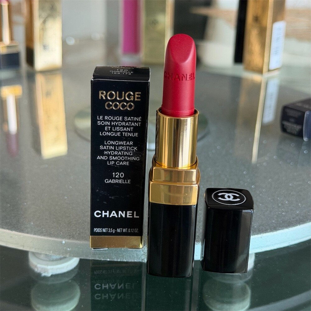 CHANEL Rouge Coco Lipstick 120 Gabrielle Satin Longwear Hydrating BNIB